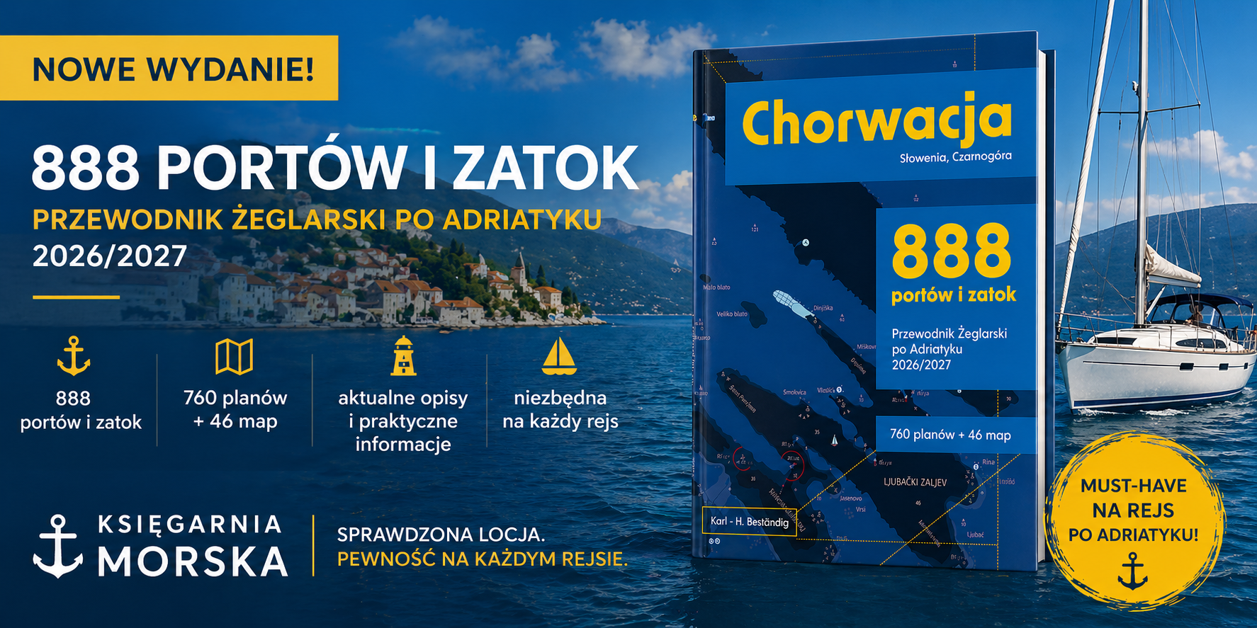 Nowe wydanie locji „888 portów i zatok” - Adriatyk 2026/2027 już dostępne