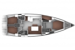 Przykładowy schemat Bavaria Cruiser 51