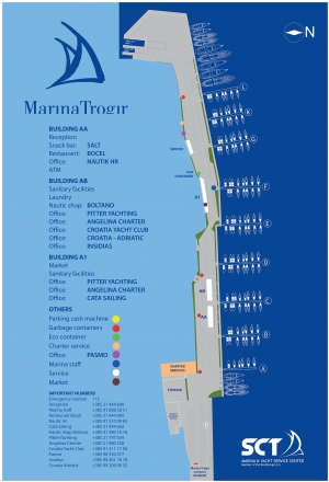 Mapa Marina SCT Trogir  foto: https://sct.hr
